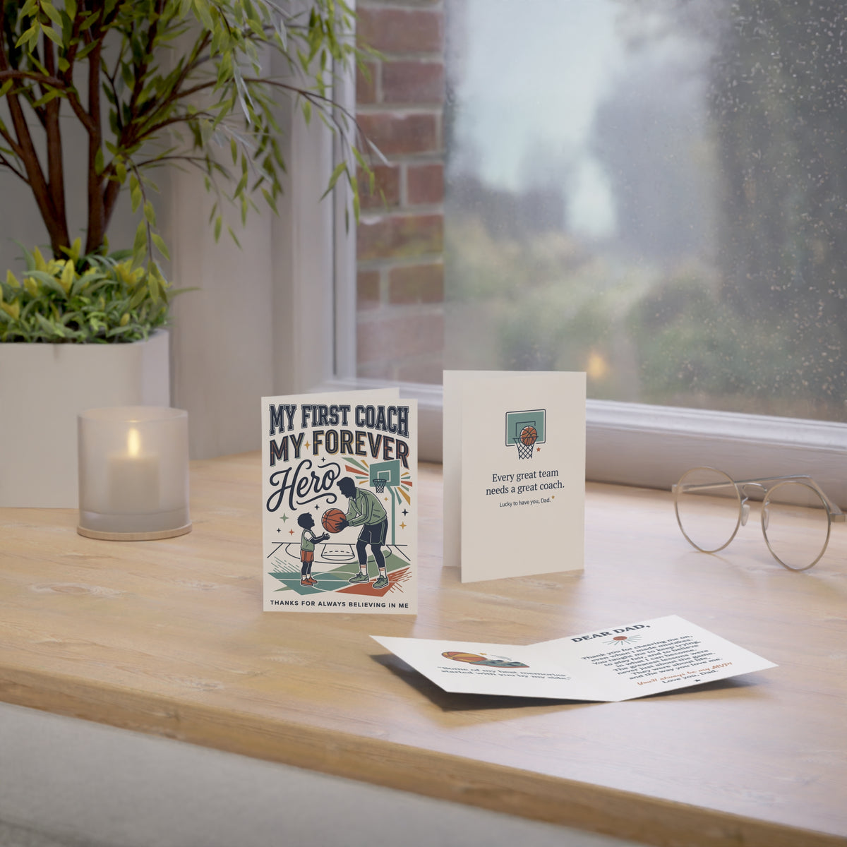 My First Coach, My Forever Hero Greeting Card – Basketball Coach Appreciation
