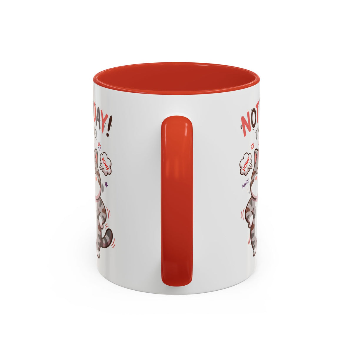 Funny Cat Mug - "Not Today! I'm Done" Accent Coffee Mug (11/15oz)