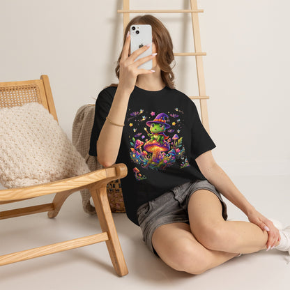 Cute Witch Frog T‑Shirt — Magical Mushroom Halloween Tee