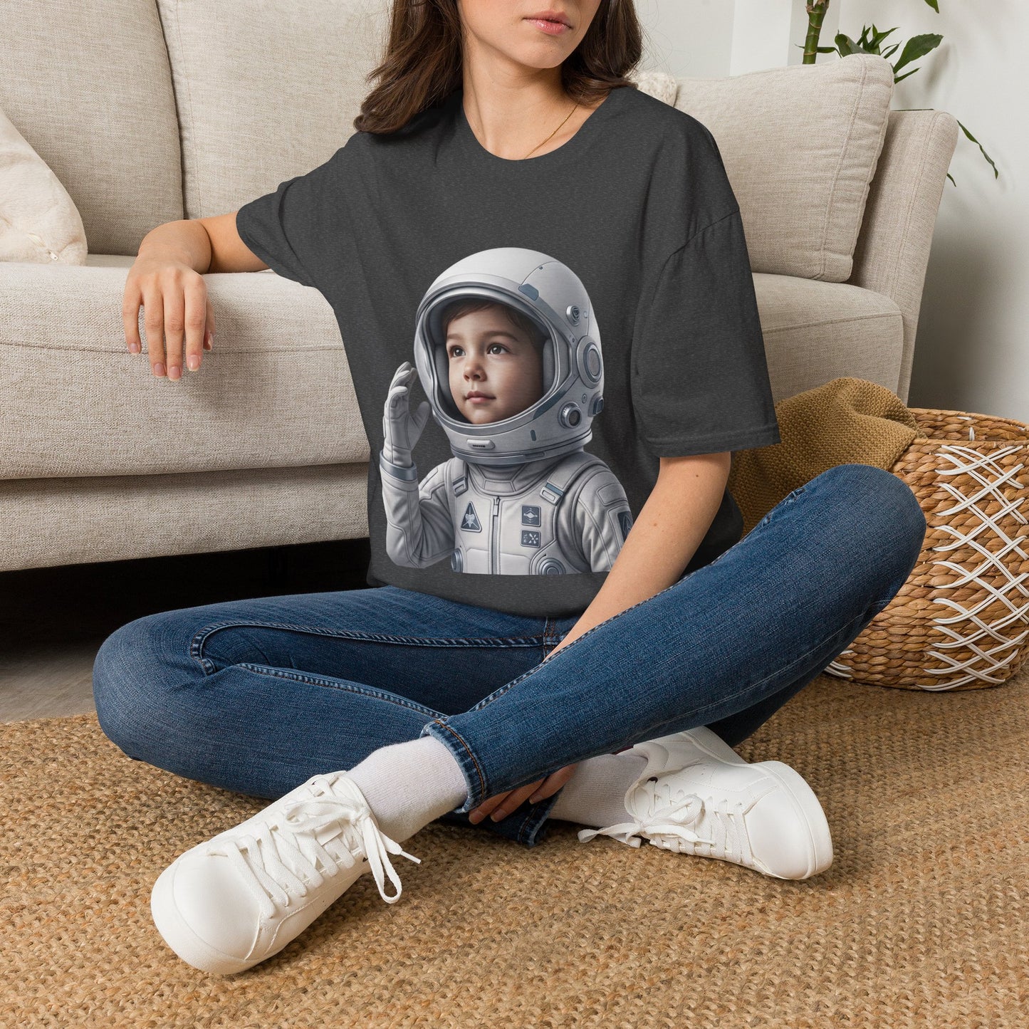 Astronaut Kid T-Shirt — Cute Space Helmet Graphic Tee for Space Lovers