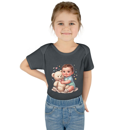 Cute Baby & Teddy Bodysuit – Infant Rib One-Piece