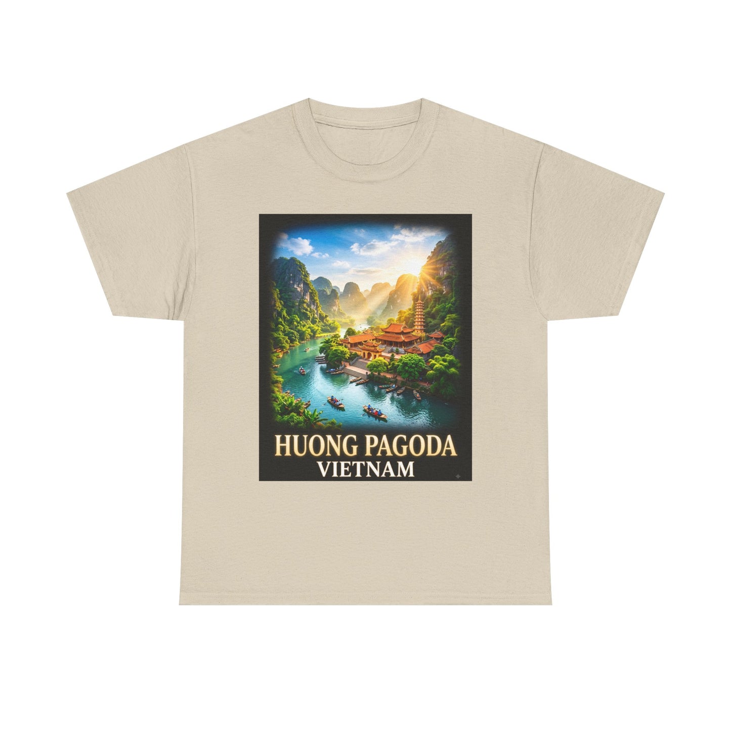 Huong Pagoda Vietnam Tee — Scenic Travel Poster T-Shirt