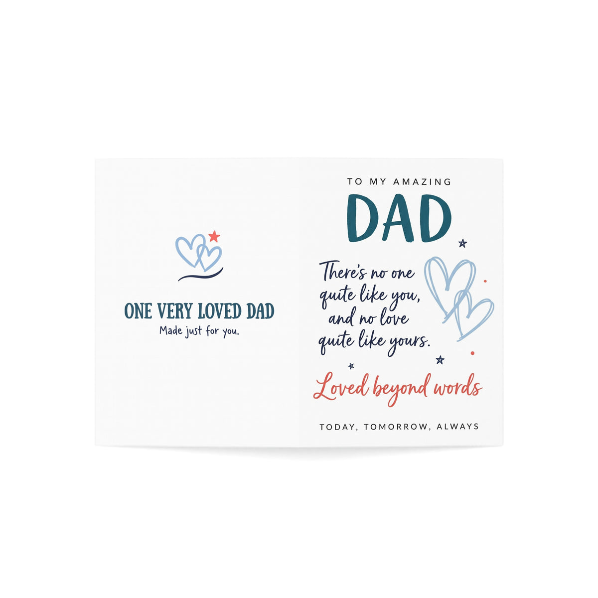 Amazing Dad Greeting Card – One Very Loved Dad Father's Day Card