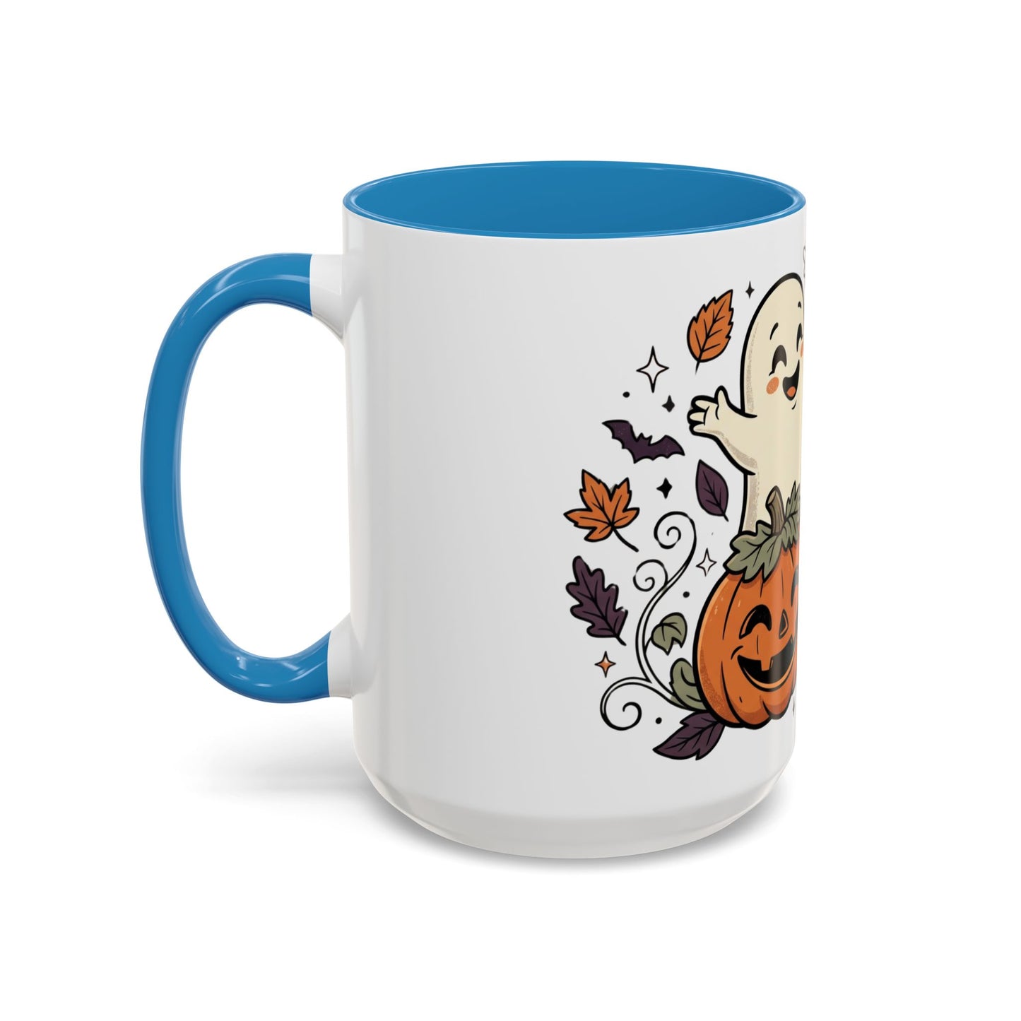 Halloween Ghosts & Pumpkins Coffee Mug — Cute Spooky Accent Mug (11/15oz)