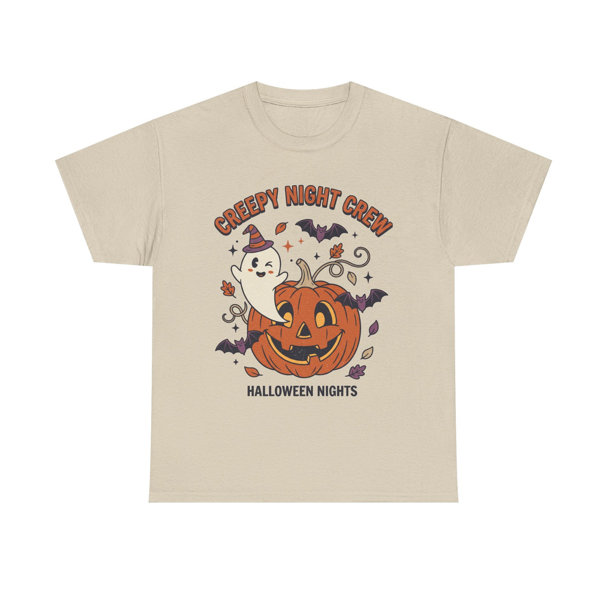 Halloween Nights T-Shirt — Creepy Night Crew Pumpkin & Ghost Tee