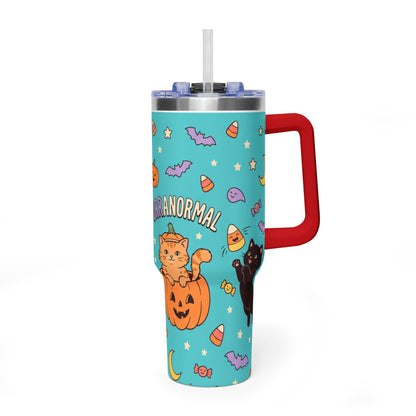 Purranormal Halloween Cat 40oz Thermal Tumbler