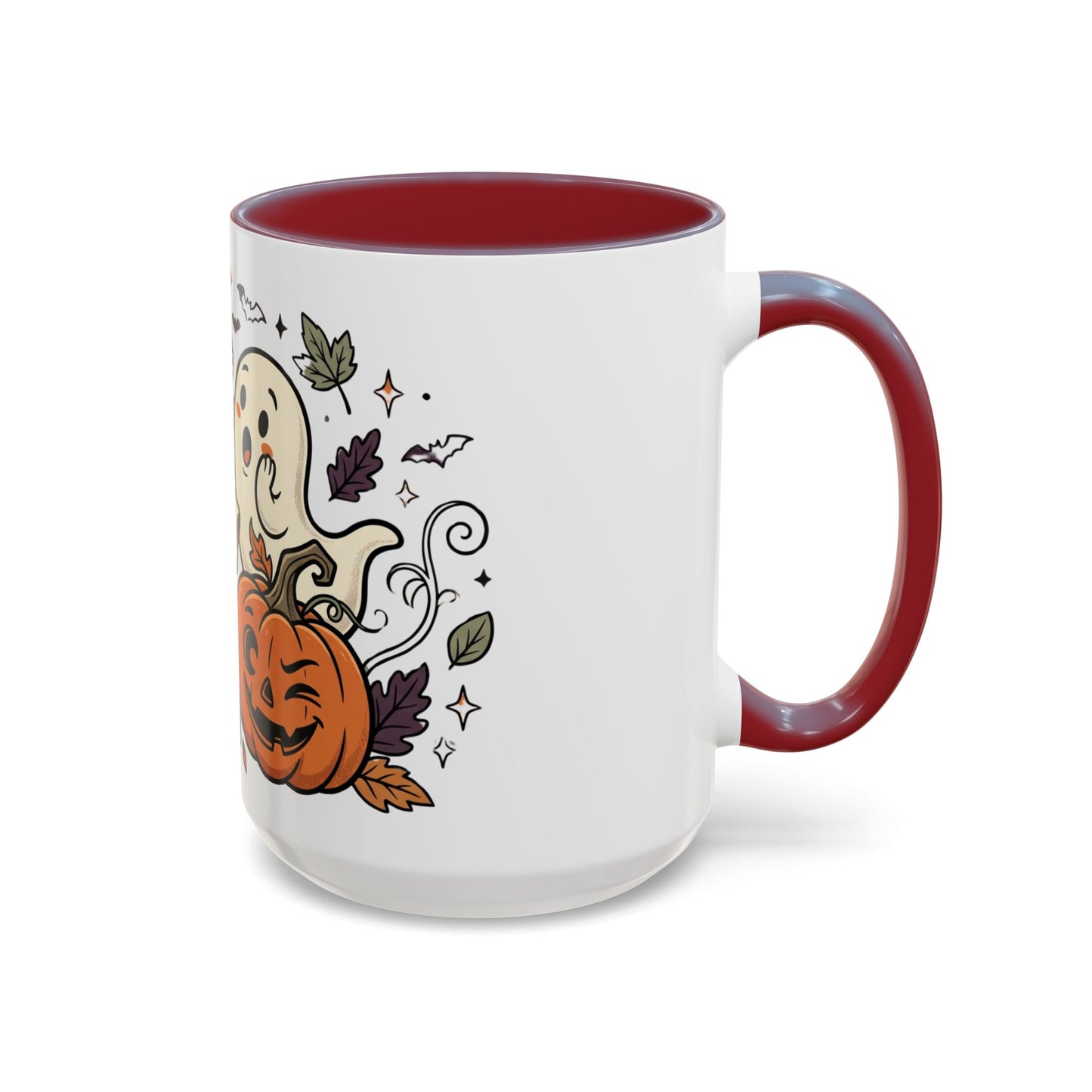 Halloween Ghosts & Pumpkins Coffee Mug — Cute Spooky Accent Mug (11/15oz)