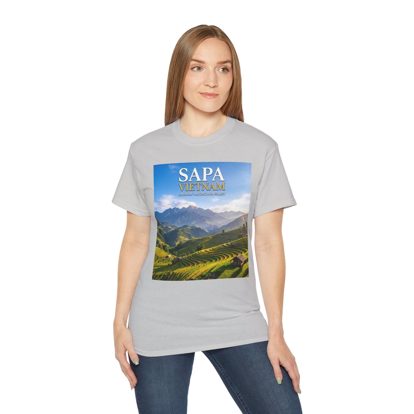 Sapa Vietnam Scenic Tee — Terraced Rice Field Travel T‑Shirt