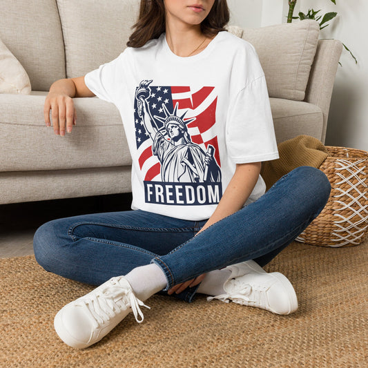 Statue of Liberty 'Freedom' T‑Shirt — American Flag Patriotic Tee
