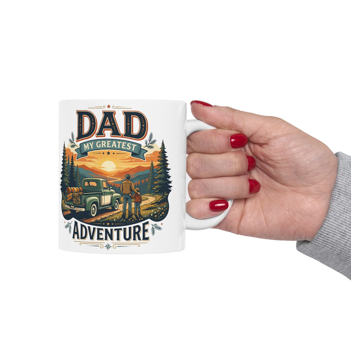 Adventure Awaits Nature Landscape Ceramic Mug