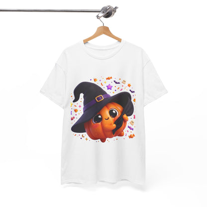 Pumpkin Witch T-Shirt — Cute Halloween Jack-o'-Lantern with Witch Hat