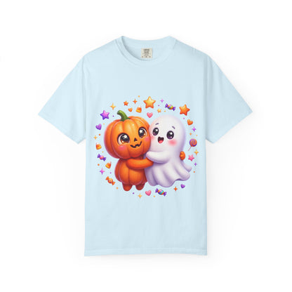 Halloween Pumpkin & Ghost T-Shirt — Cute Spooky Friends Graphic Tee