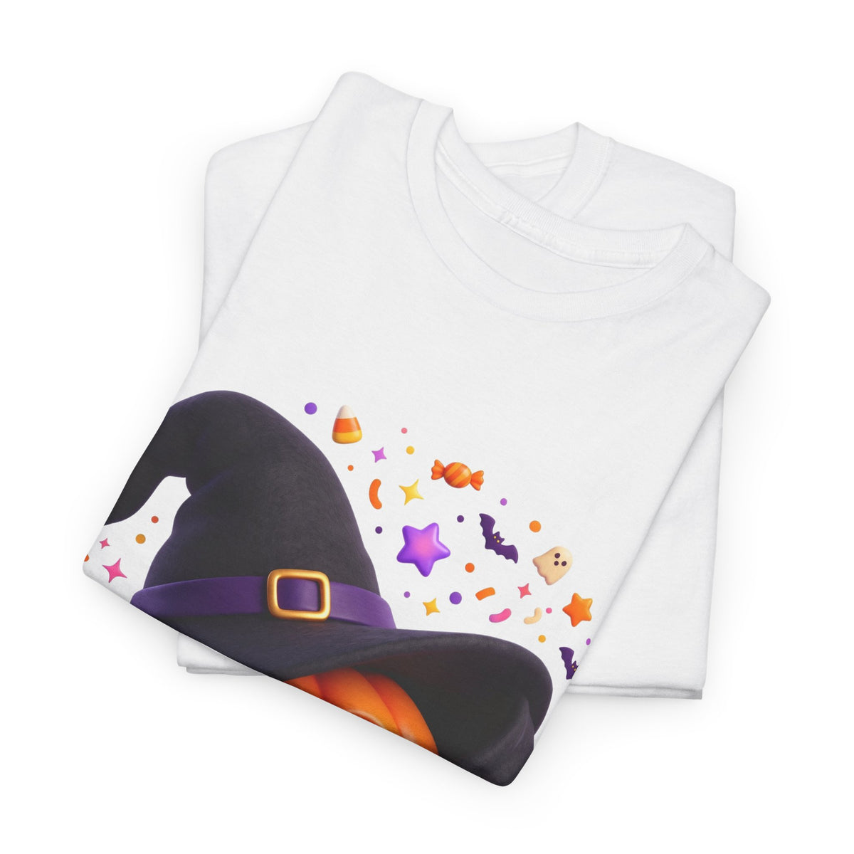 Pumpkin Witch T-Shirt — Cute Halloween Jack-o'-Lantern with Witch Hat