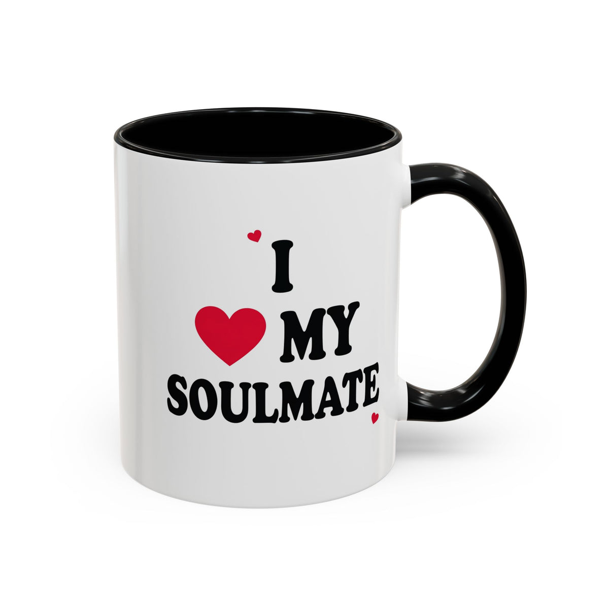 I Love My Soulmate Accent Coffee Mug