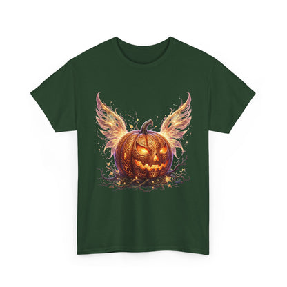 Halloween Pumpkin Tee — Winged Jack-O'-Lantern Graphic Shirt