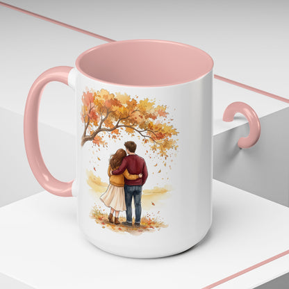 Autumn Couple Under Tree Coffee Mug