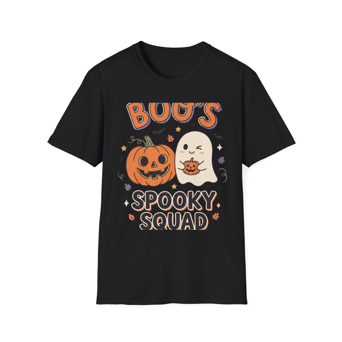 Halloween Ghost & Pumpkin T-Shirt — "Boo's Spooky Squad" Cute Halloween Tee