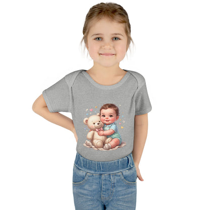 Cute Baby & Teddy Bodysuit – Infant Rib One-Piece