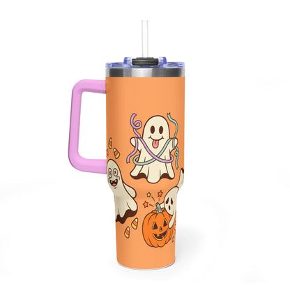Spooky But Cute Halloween Ghosts 40oz Thermal Tumbler