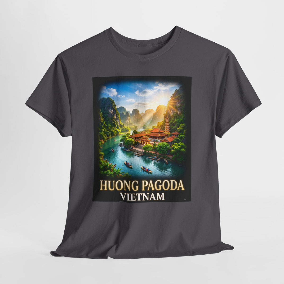 Huong Pagoda Vietnam Tee — Scenic Travel Poster T-Shirt