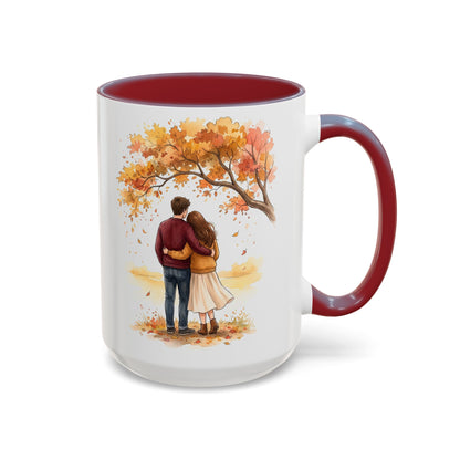 Autumn Couple Under Tree Coffee Mug