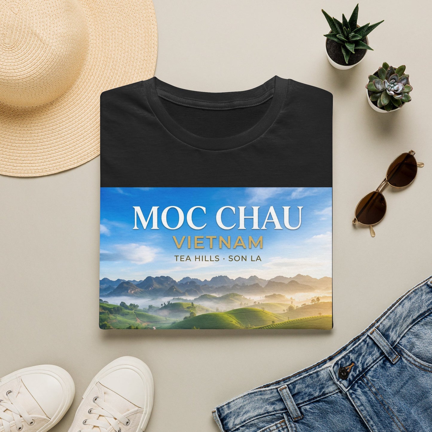 Moc Chau Vietnam Tee – Tea Hills of Son La Scenic Travel T-Shirt