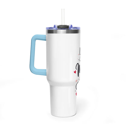 40oz Love-Themed Thermal Tumbler with Handle