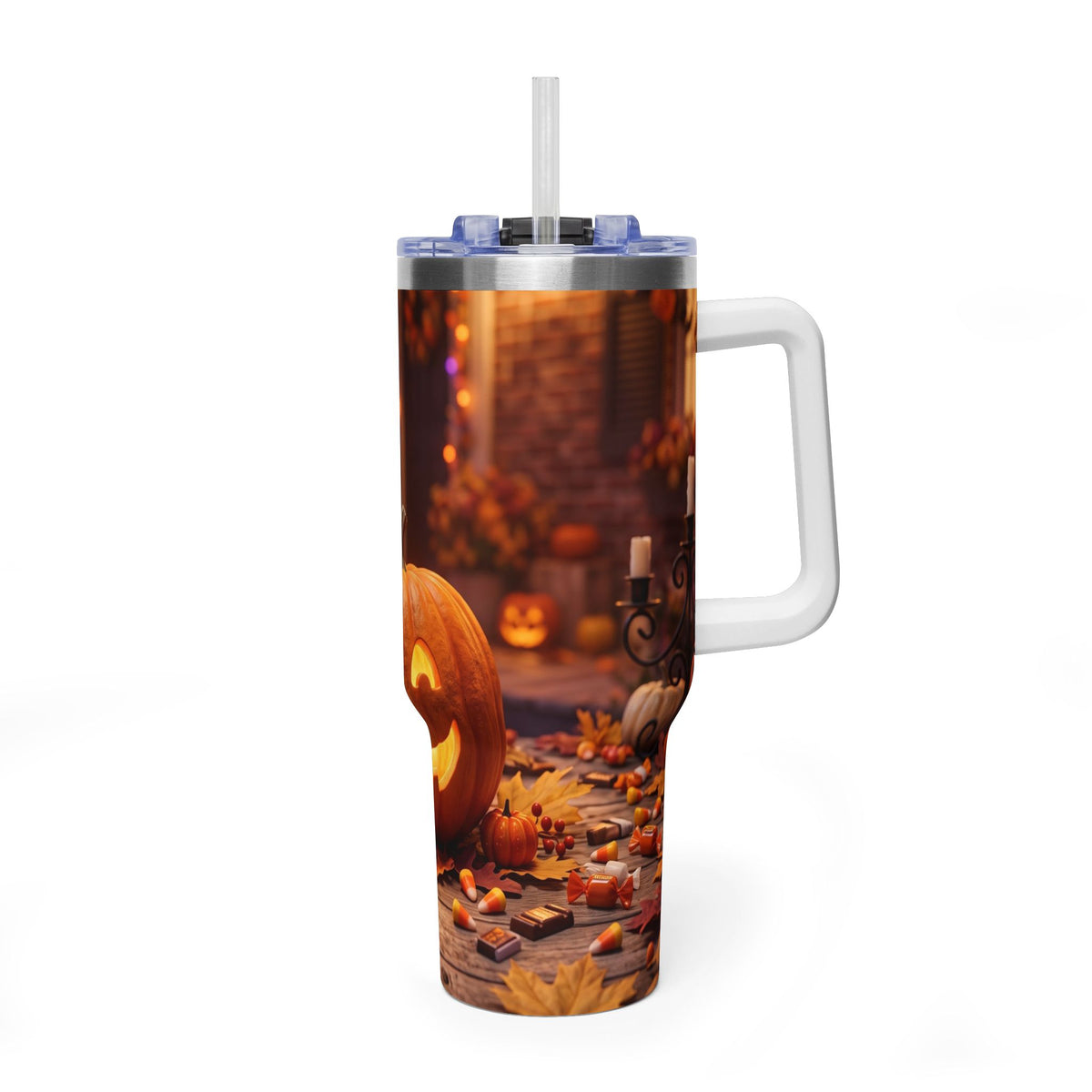 Halloween Pumpkin Jack-O’-Lantern 40oz Thermal Tumbler
