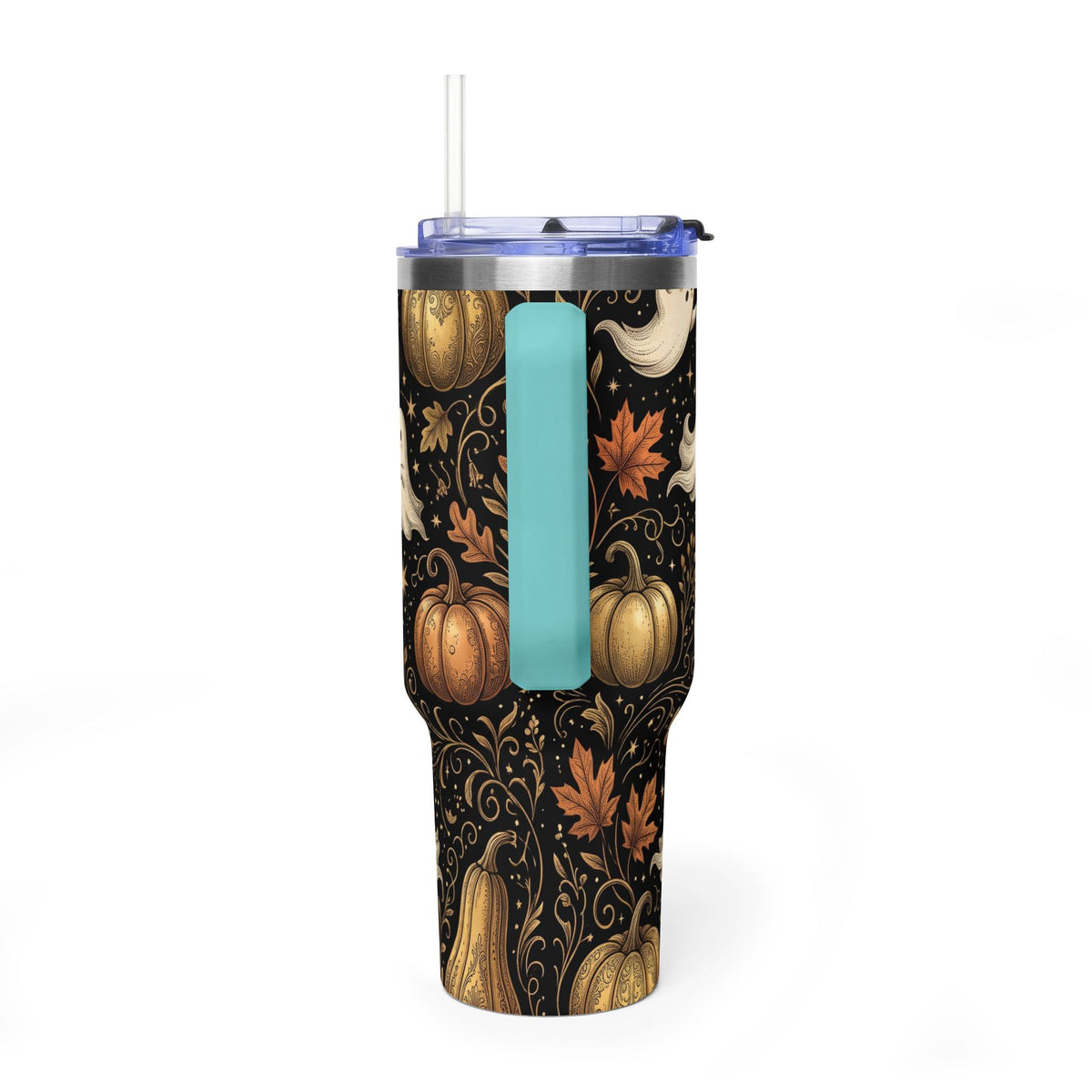 Let’s Get Spooky Halloween Ghosts & Pumpkins 40oz Thermal Tumbler