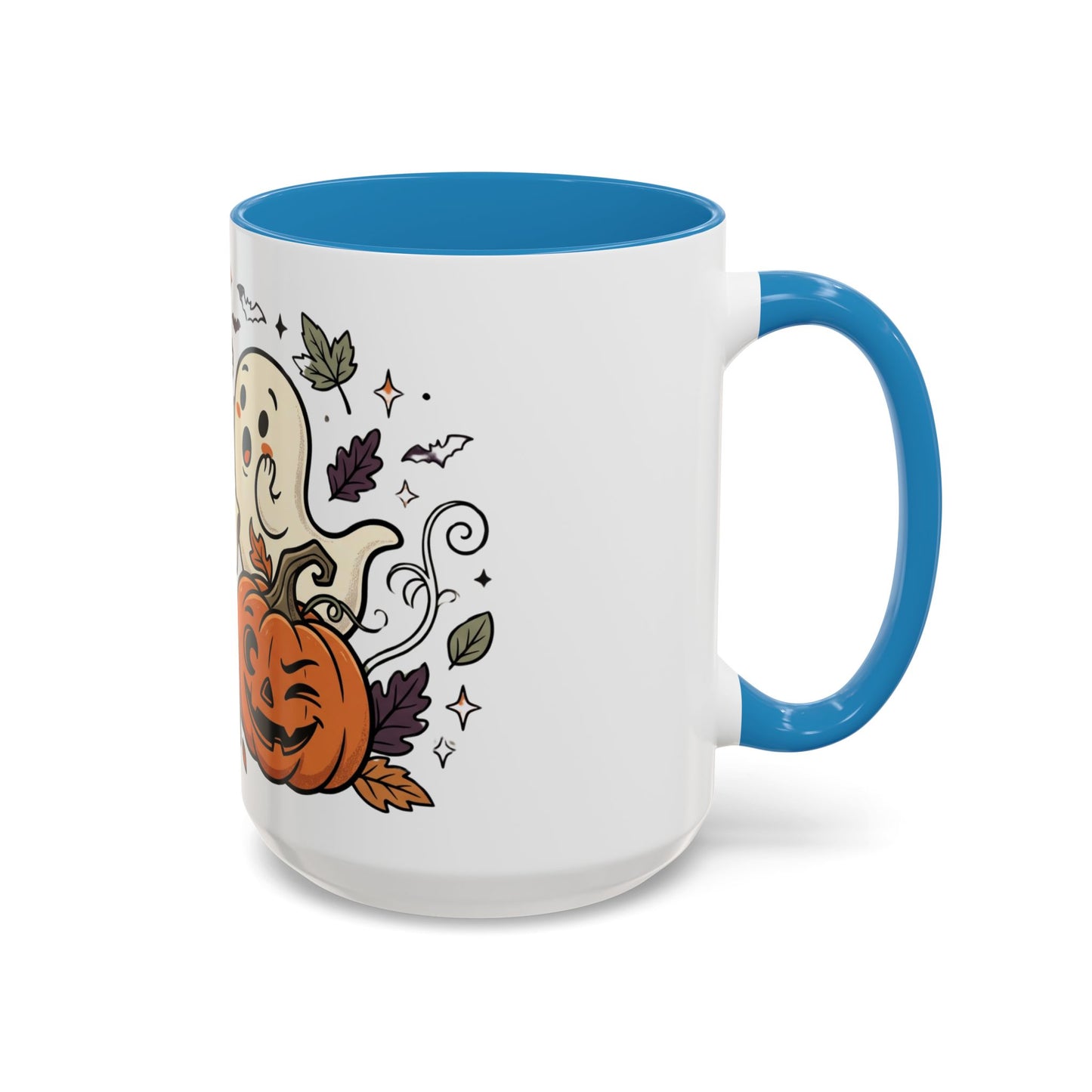 Halloween Ghosts & Pumpkins Coffee Mug — Cute Spooky Accent Mug (11/15oz)
