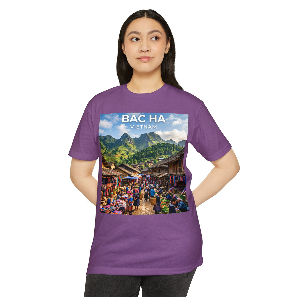 Bac Ha Vietnam Market Photo T-Shirt — Vietnamese Travel Souvenir Tee