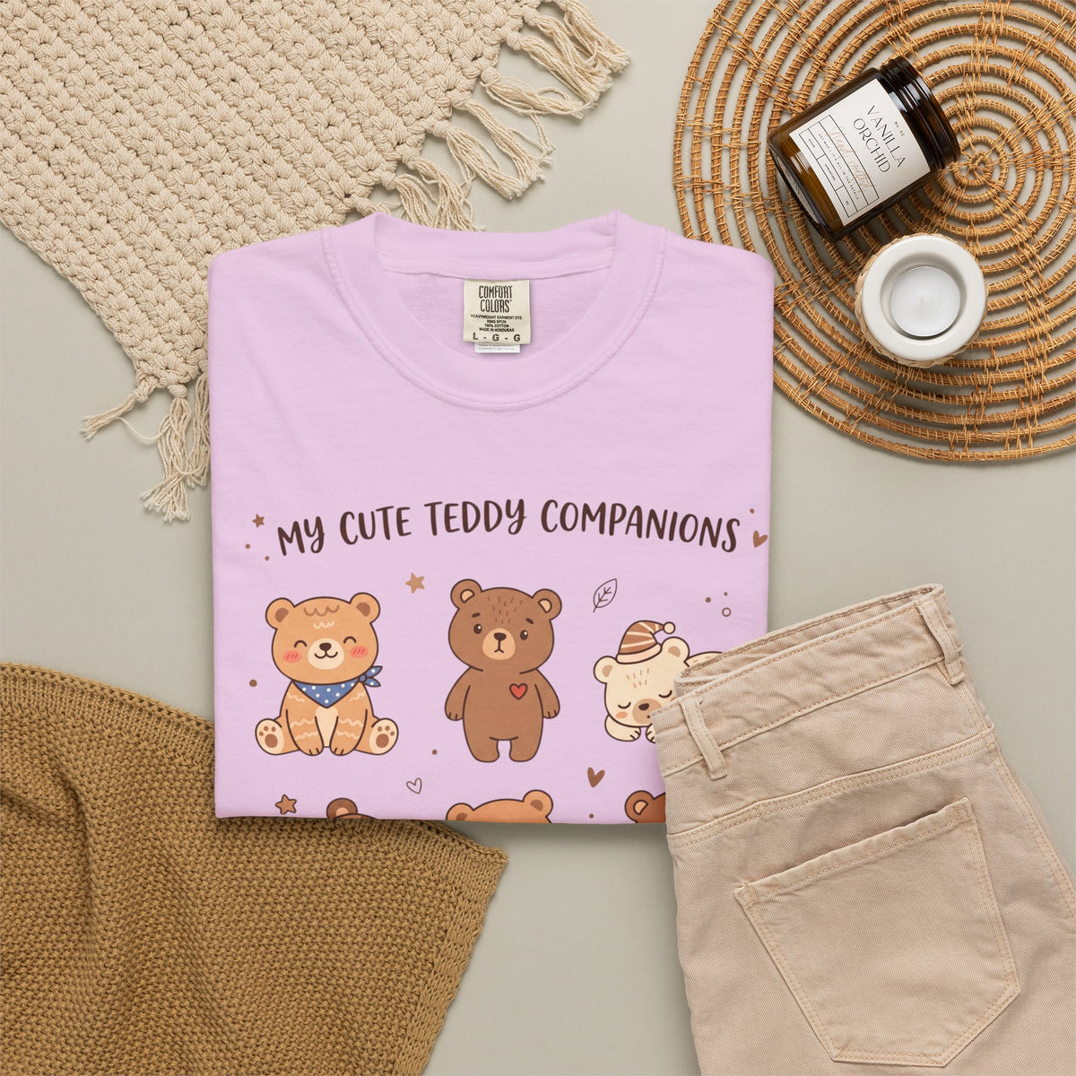 T-Shirt — Cute Teddy Companions Graphic Tee ("My Cute Teddy Companions — Little Warm & Cozy Friends")