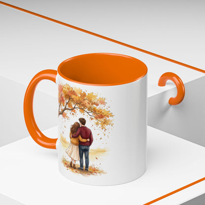 Autumn Couple Under Tree Coffee Mug