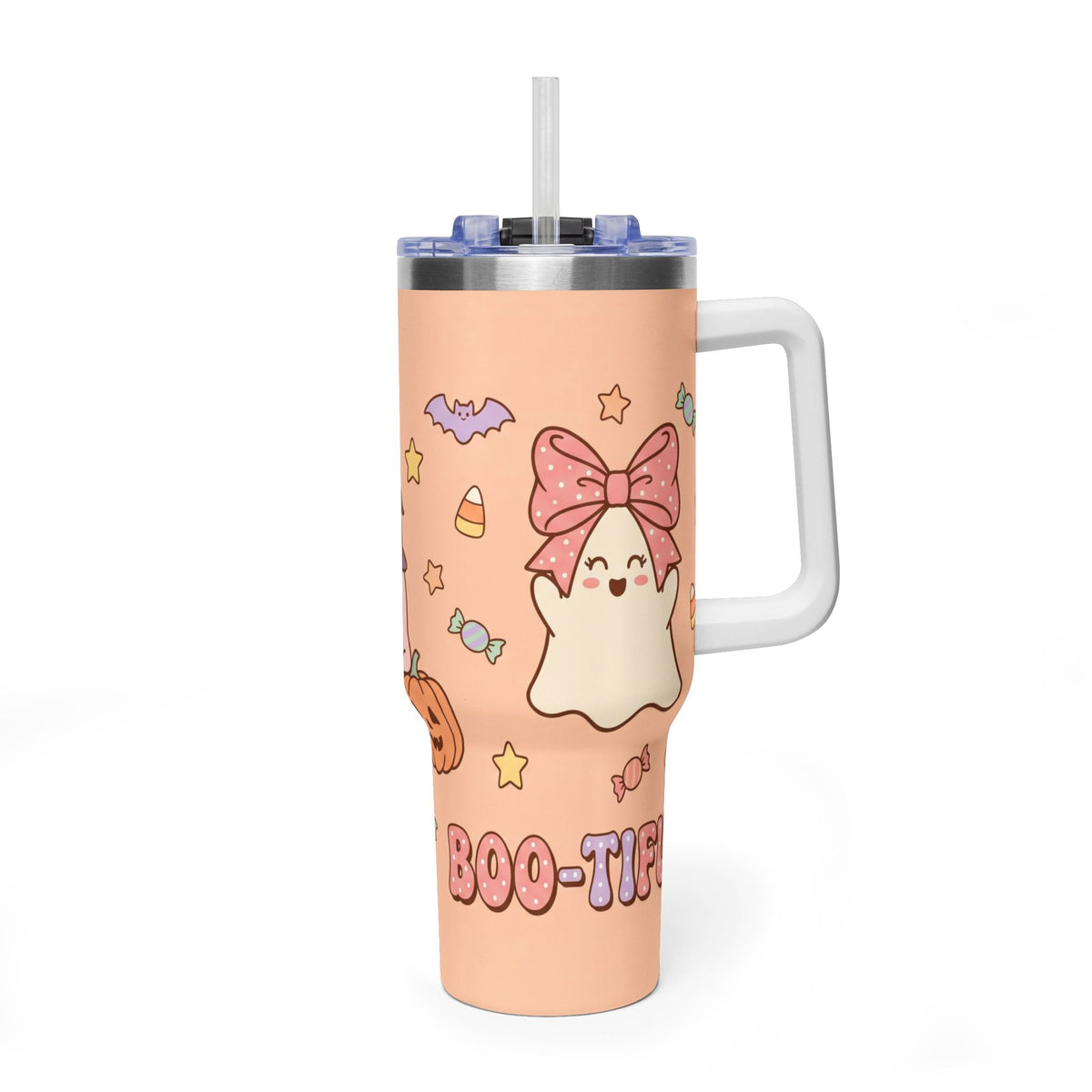 40oz Halloween Ghosts & Pumpkins Thermal Tumbler