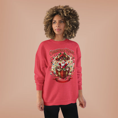 Christmas Magic Crewneck Sweatshirt — Santa Gift Box Holiday Pullover