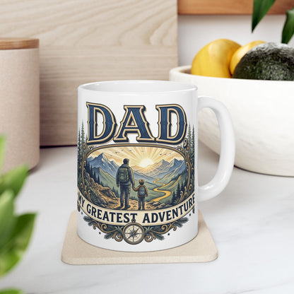 Adventure Awaits Mountain Forest Ceramic Mug