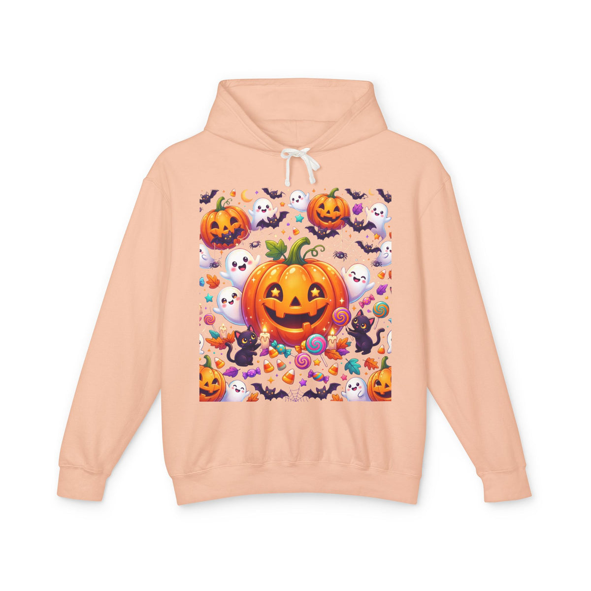Halloween Pumpkin Hoodie — Cute Jack-o'-Lantern Candy Pattern