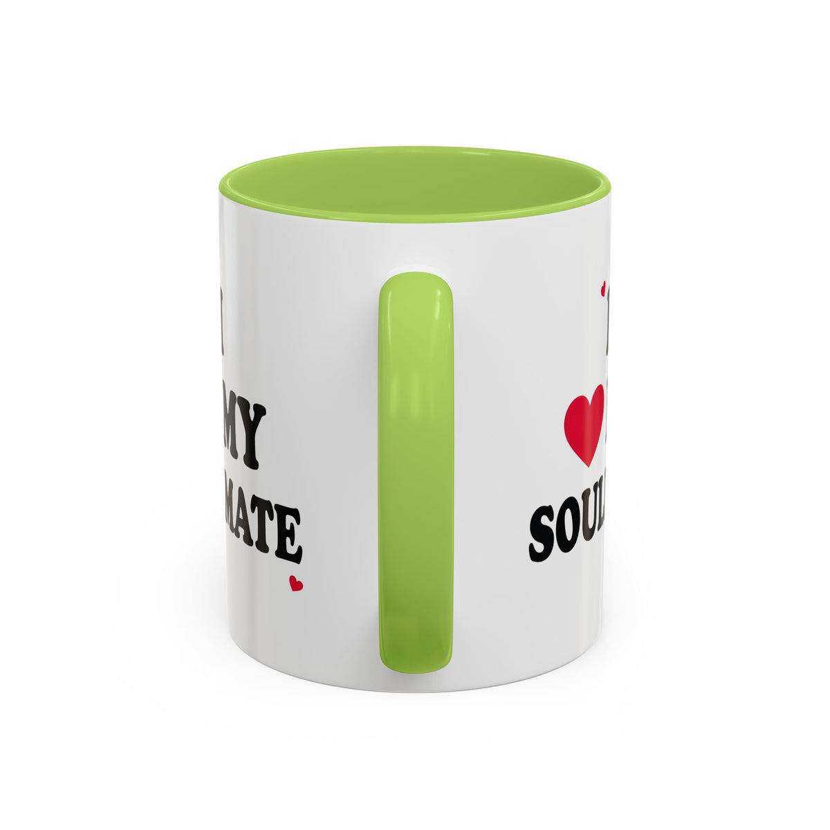I Love My Soulmate Accent Coffee Mug
