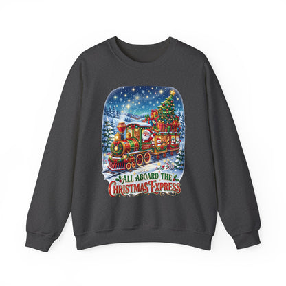 Christmas Express Crewneck Sweatshirt — All Aboard the Christmas Express Holiday Sweatshirt