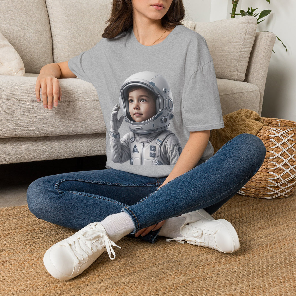Astronaut Kid T-Shirt — Cute Space Helmet Graphic Tee for Space Lovers