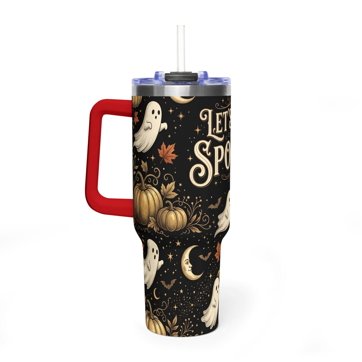 Let’s Get Spooky Halloween Ghosts 40oz Tumbler