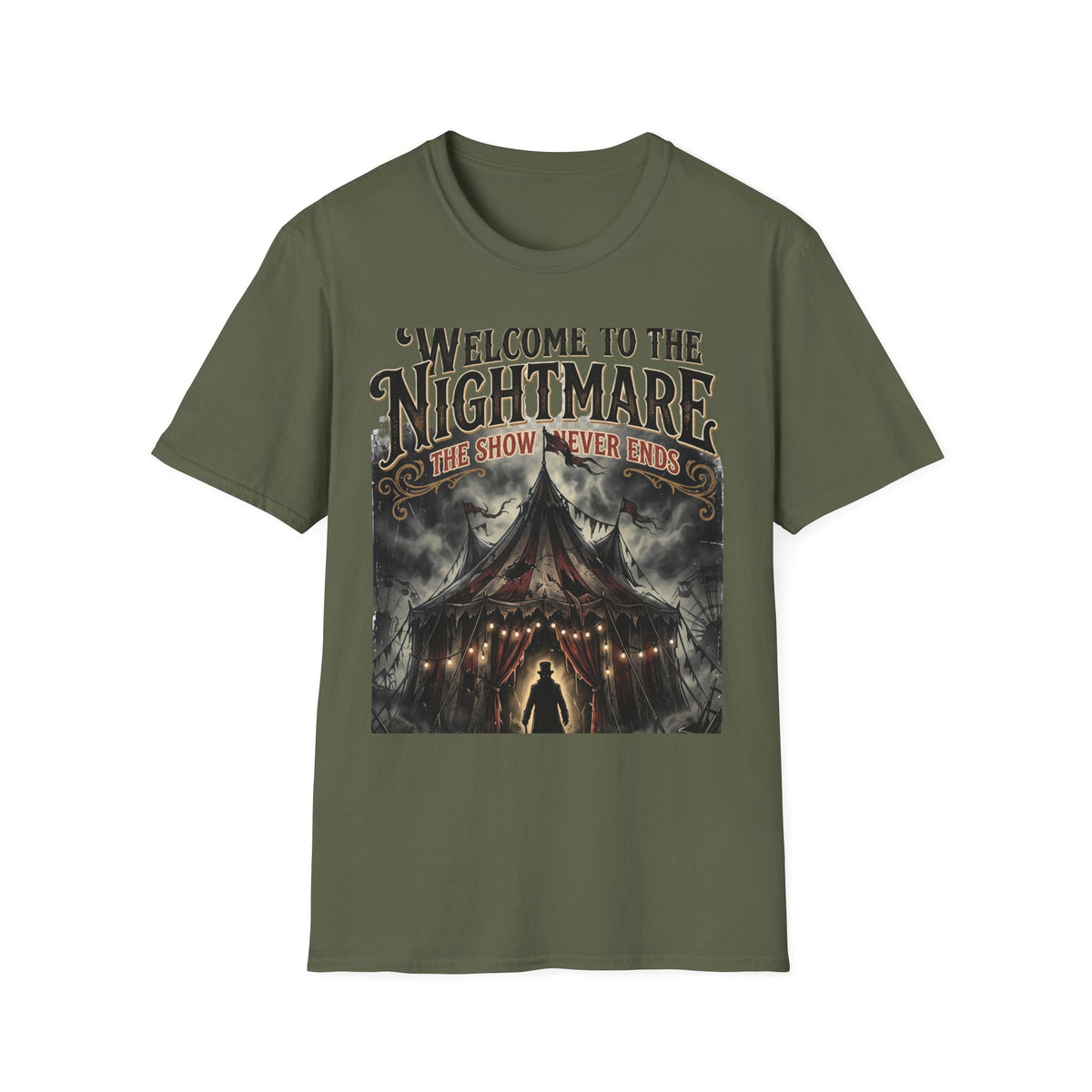 Welcome to the Nightmare T-Shirt — Horror Carnival Graphic Tee