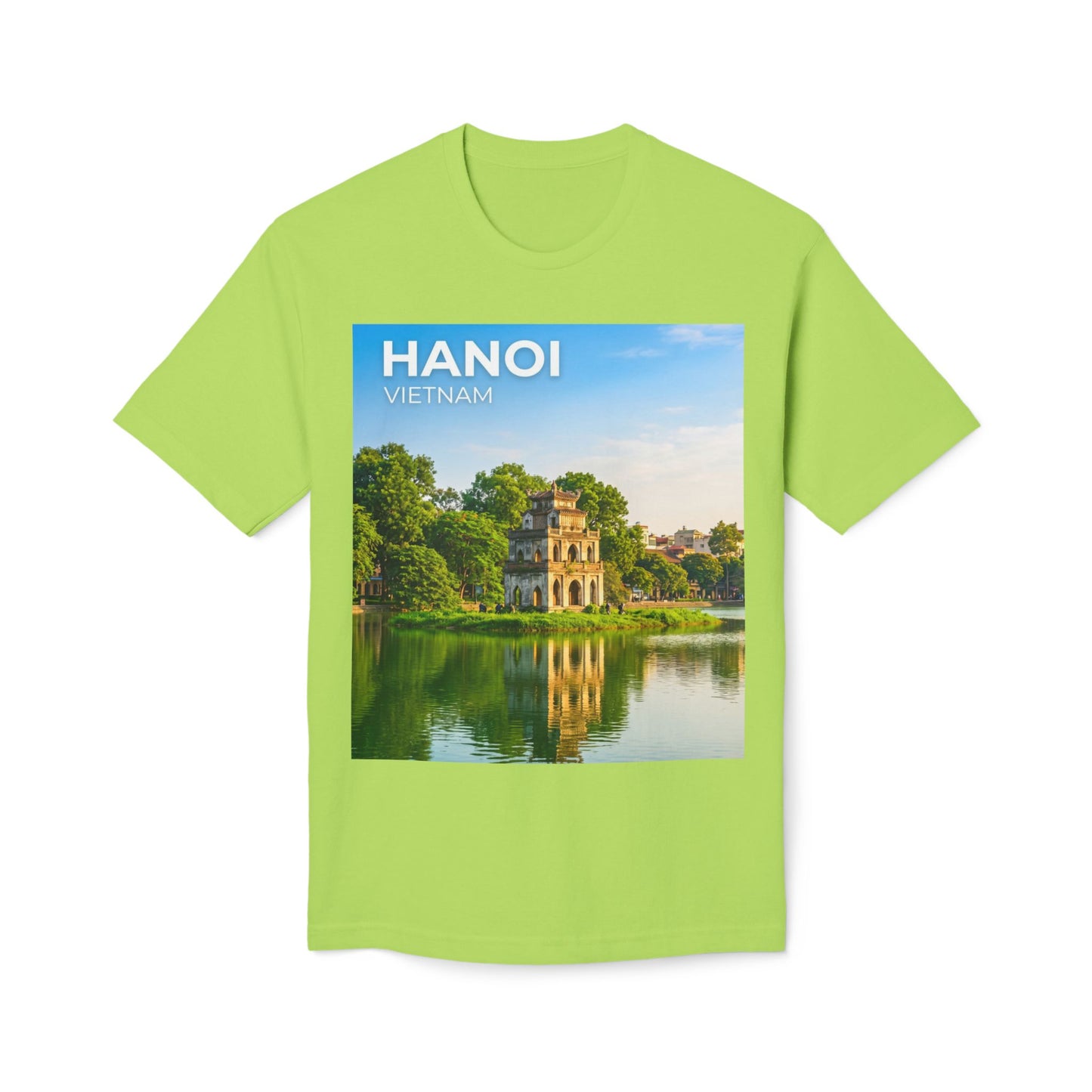 Hanoi Vietnam Travel T-Shirt – Hoan Kiem Lake Temple Photo Tee