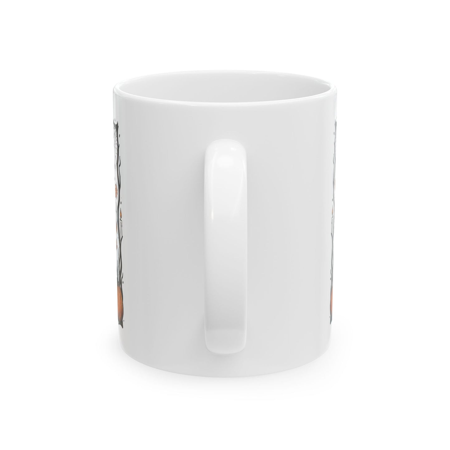 Halloween Pumpkin Witch Mug — Spooky Jack-O'-Lantern Ceramic Coffee Cup (11oz, 15oz)