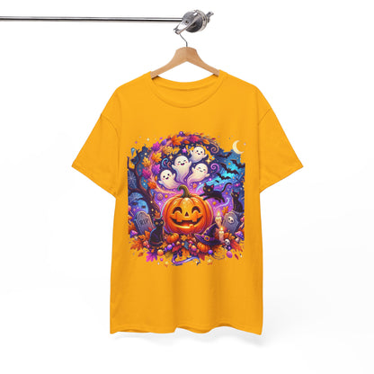 Halloween Pumpkin & Ghosts T-Shirt — Cute Spooky Jack-O'-Lantern Tee