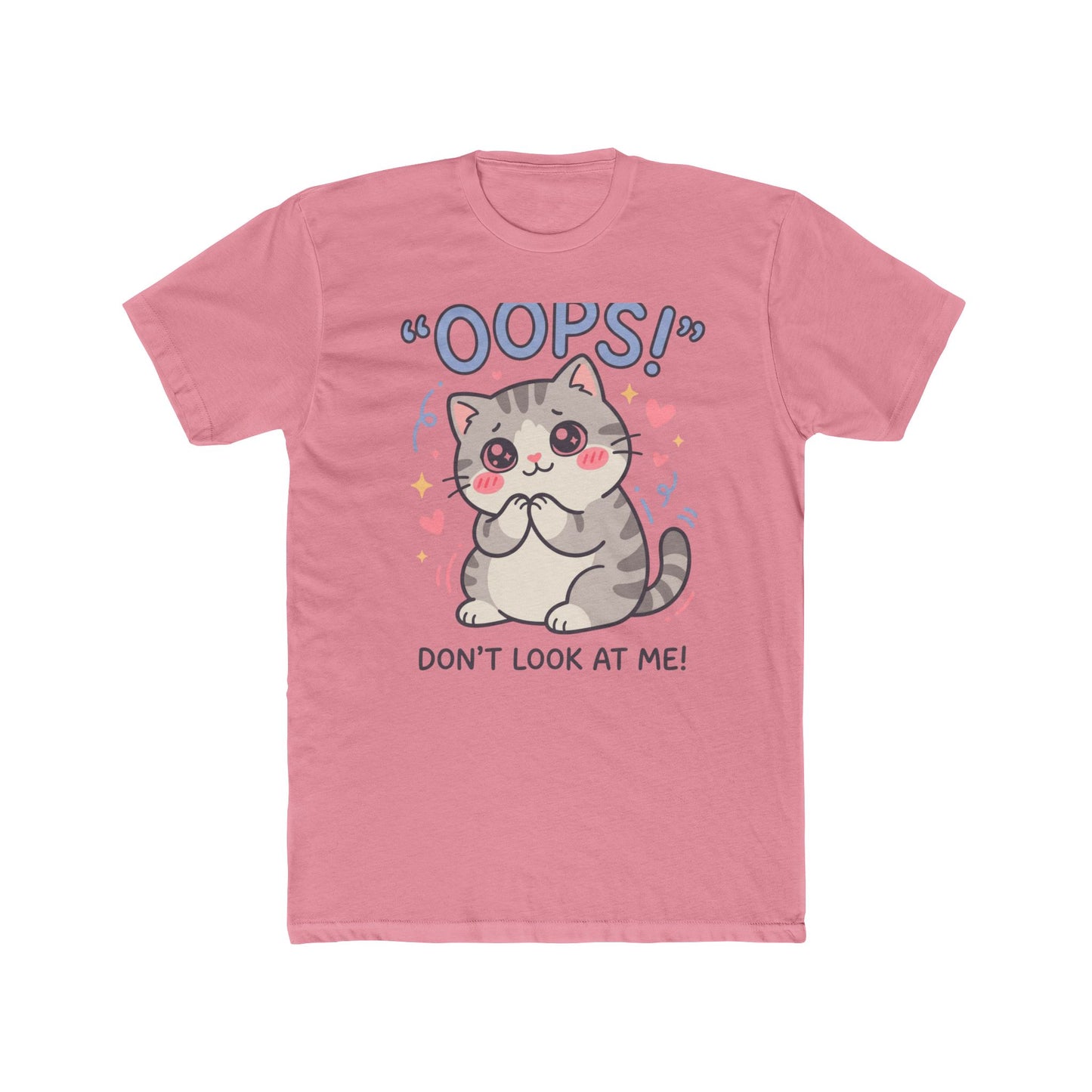 Cute "Oops! Don't Look at Me" Cat T-Shirt
