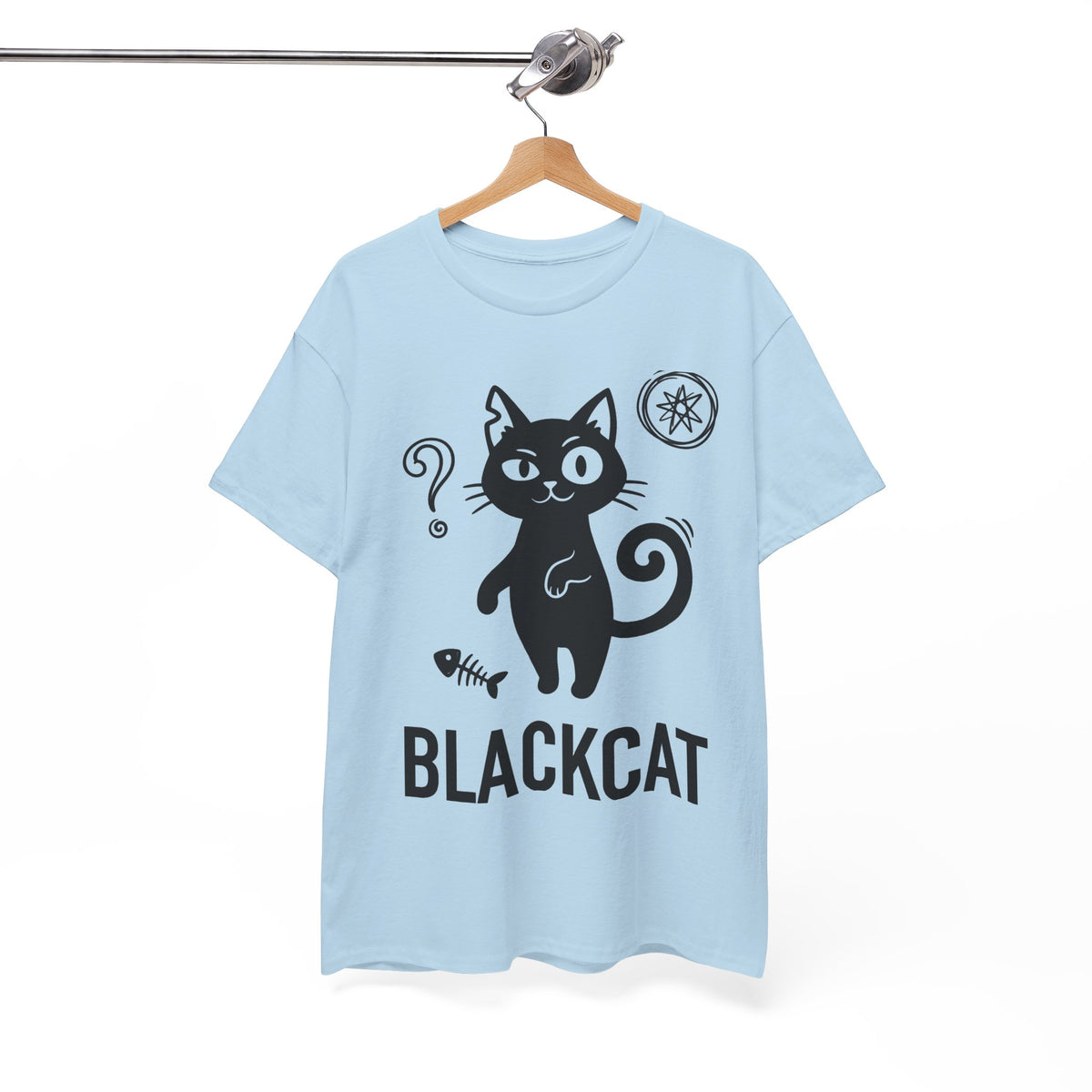 Black Cat Graphic Tee — Cute Cartoon Kitty T-Shirt