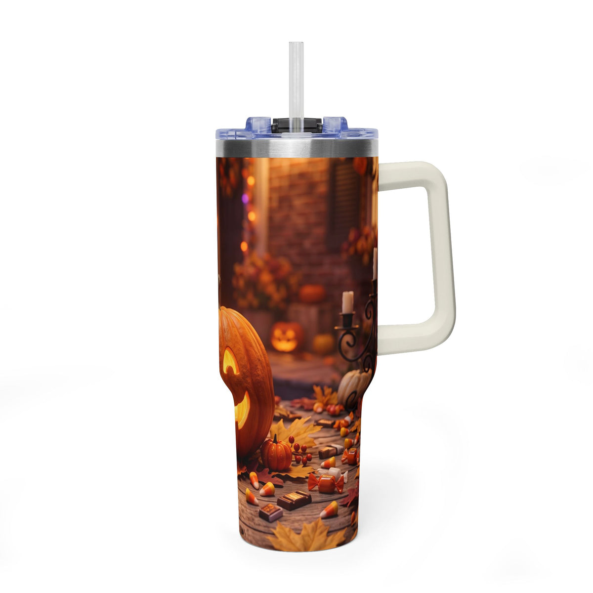 Halloween Pumpkin Jack-O’-Lantern 40oz Thermal Tumbler