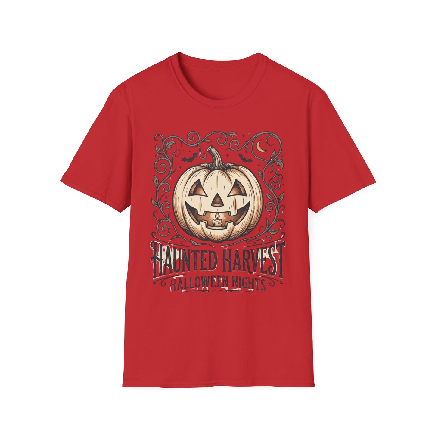 Halloween Pumpkin T-Shirt — "Haunted Harvest: Halloween Nights" Graphic Tee
