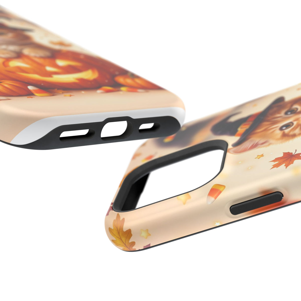Halloween Kitten Pumpkin Phone Case — Magnetic Impact-Resistant